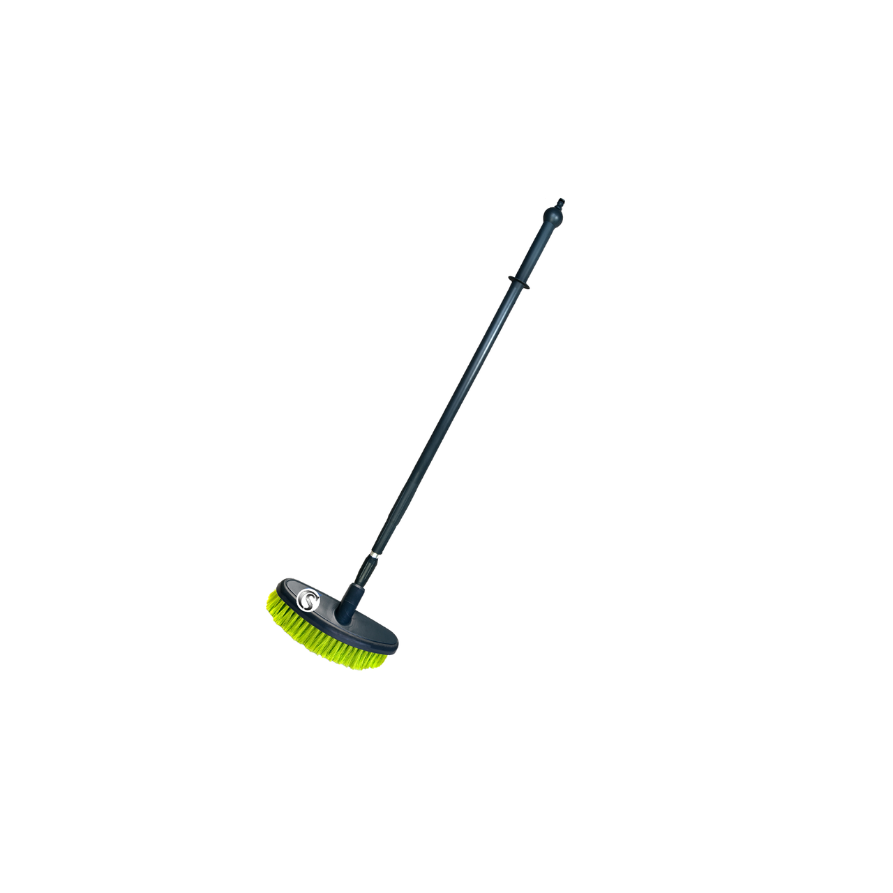 Waschbürste, 2 K, PBT Neongrün, mit Wasserdurchlauf (SET Teleskopstiel mit Bürste)