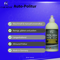 Thumbnail for Car Sense Polish Fine Cut All-in-One Politur mit Schleifkörnern auf Aluminiumoxid-Basis und Wachs | Reinigt, glättet und poliert in einem Arbeitsgang | Für gebrauchten Fahrzeuglack