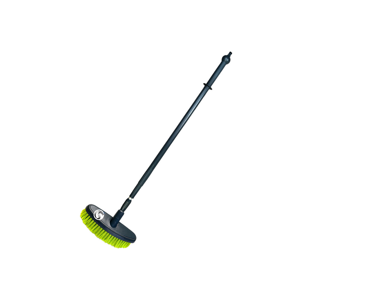 Waschbürste, 2 K, PBT Neongrün, mit Wasserdurchlauf (SET Teleskopstiel mit Bürste)