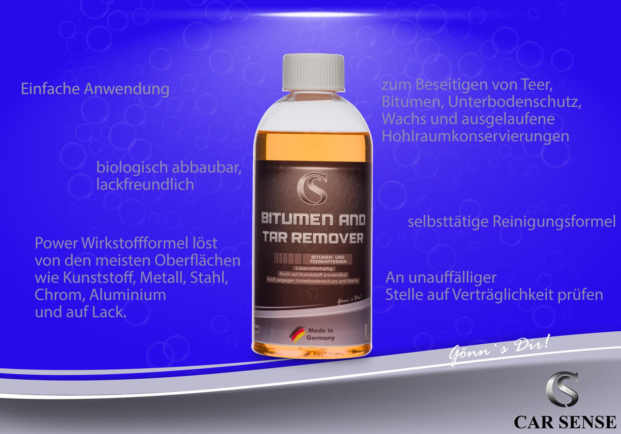 Bitumen and Tar Remover 0,5 L Teerentferner zum Beseitigen von Teer, Bitumen, Unterbodenschutz, Wachs und ausgelaufene Hohlraumkonservierungen