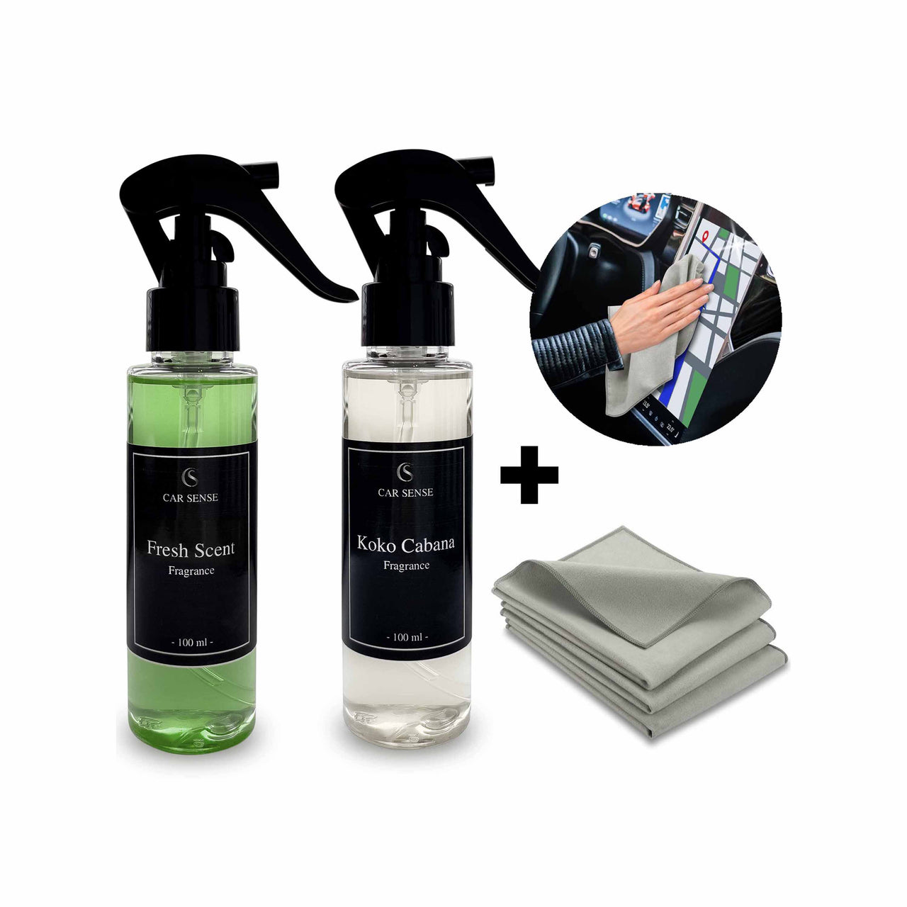 Auto Parfüm 2er Set Fresh Scent & Koko Cabana + High End Tuch Innenrau – Car  Sense Autopflege