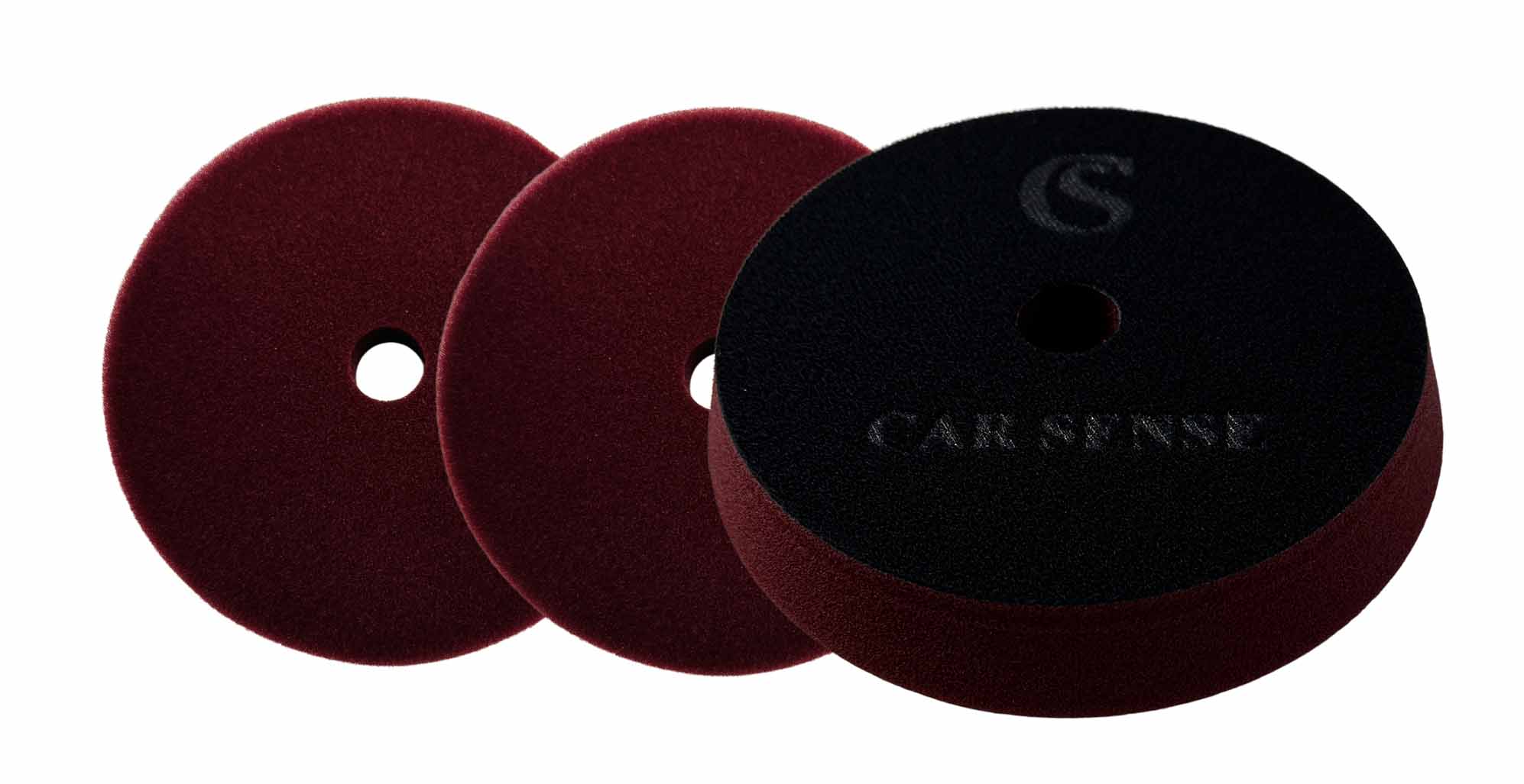 Car Sense Polishpad bordeaux (mittel bis weich) mit Zentrierloch 145/25
