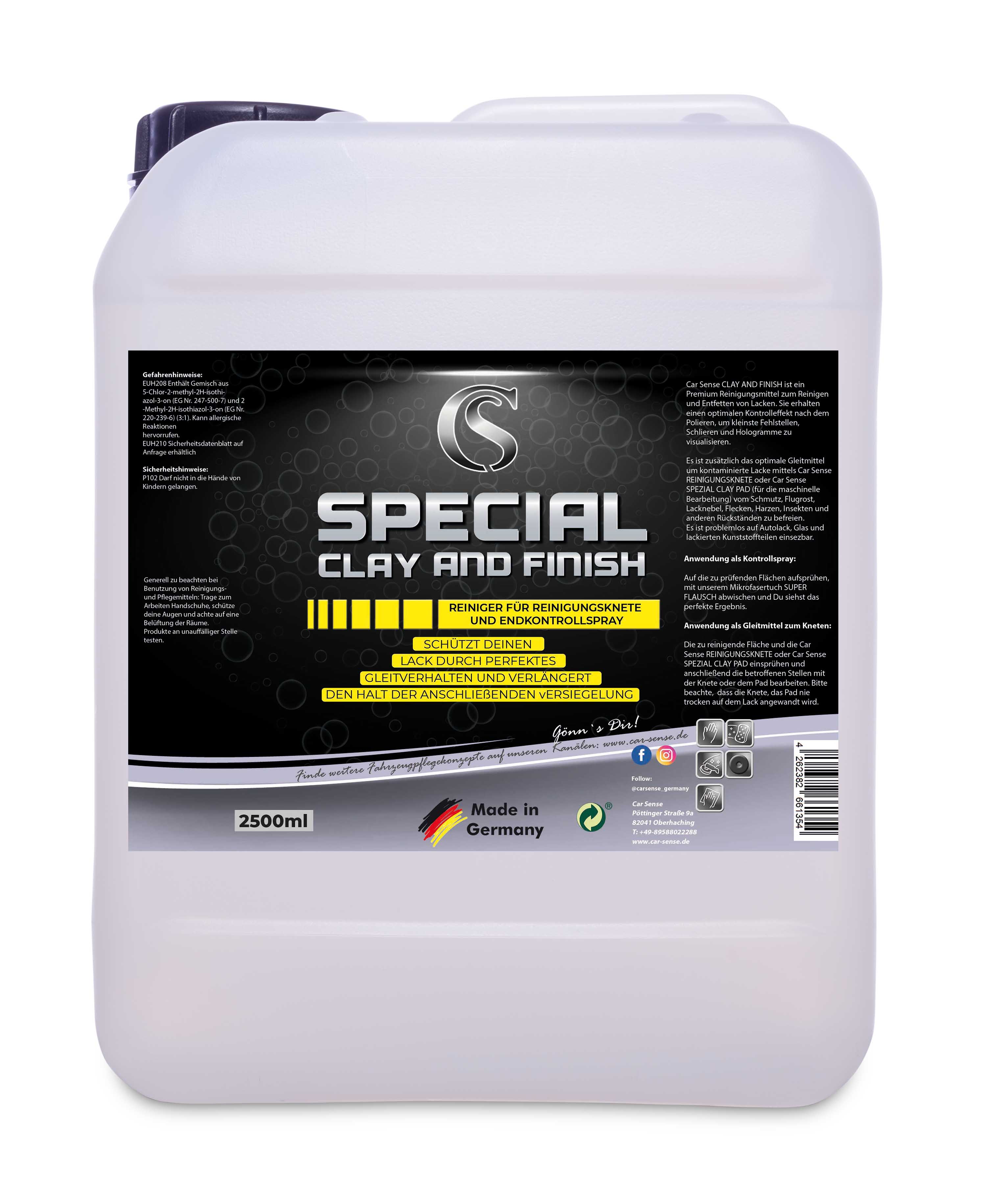 Car Sense Clay and Finish Reinigungsflüssigleit für Reinigungsknete und finish Kontrolle