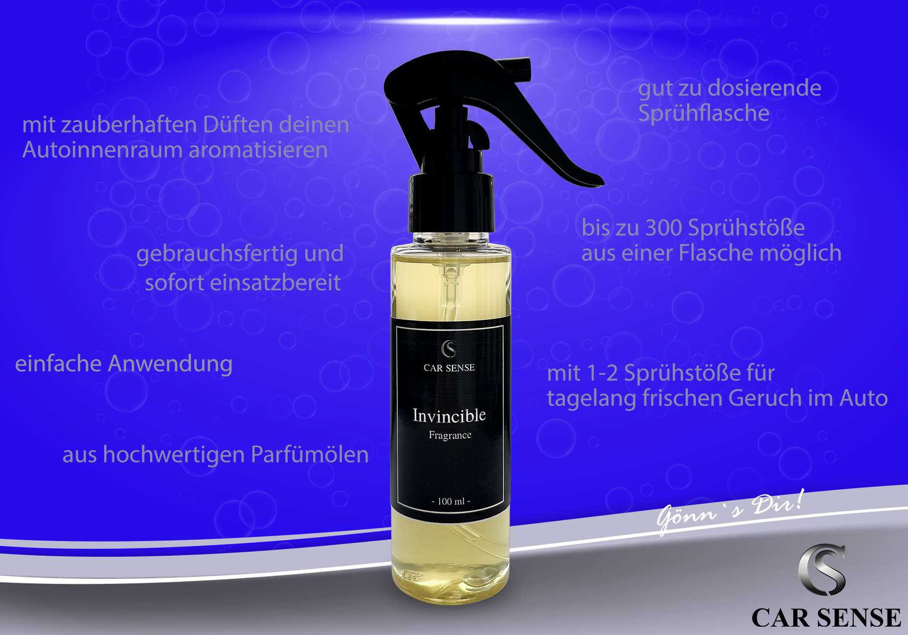 Car Sense Invincible Auto-parfüm 100 ml Sprühflasche der perfekte Duft für dein Fahrzeug